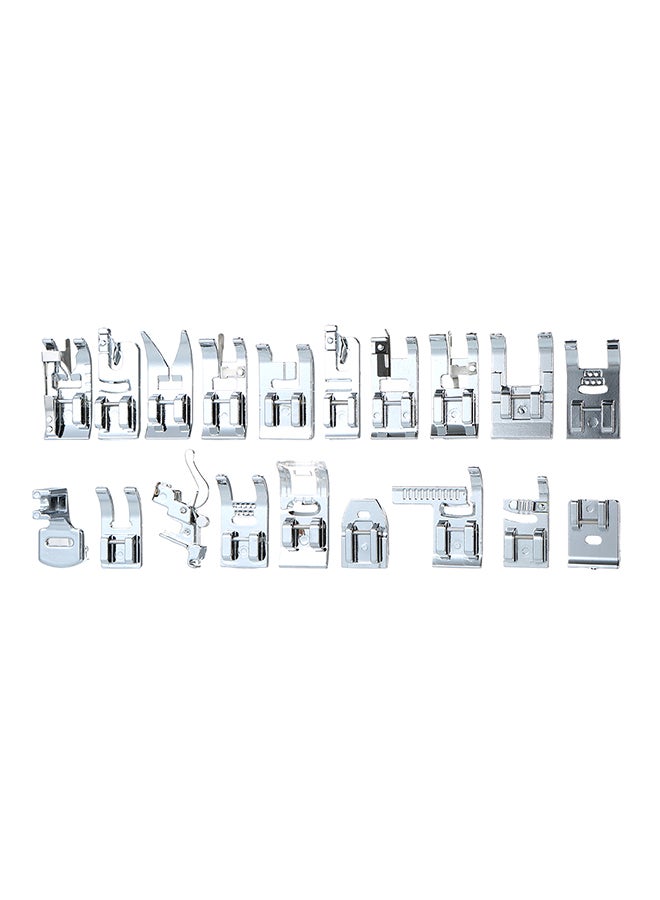 62 Piece Professional Domestic Sewing Machine Presser Foot Set Silver 31X2.8X28kg - Image 3