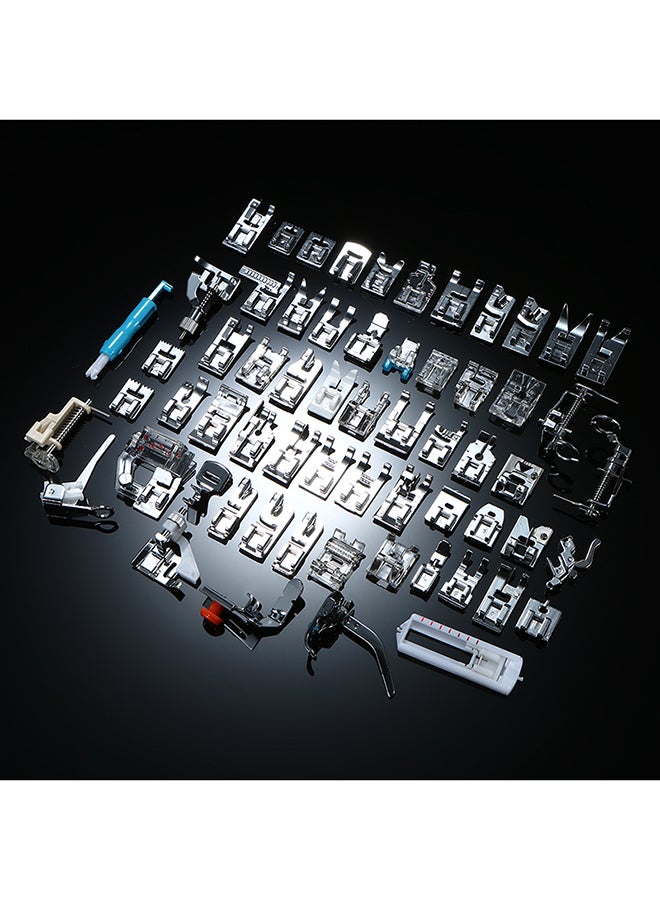 62 Piece Professional Domestic Sewing Machine Presser Foot Set Silver 31X2.8X28kg - Image 4