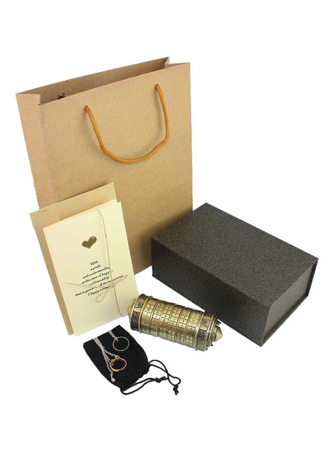 Generic - Cylinder Da Vinci Code Alphabet Lock Gold 20X6X8kg - Image 1