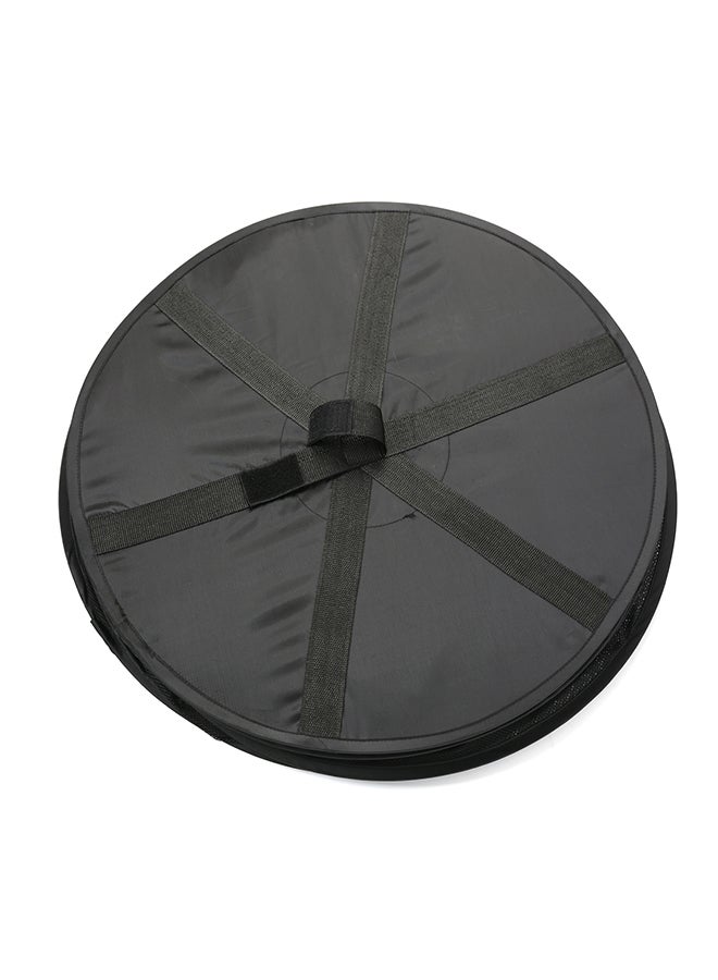 Hanging Basket 8 Layers With Zipper Folding Dry Rack Black 22X10X22kg