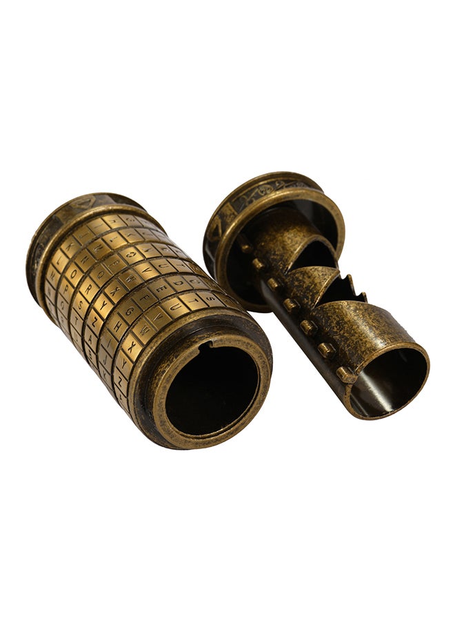 Generic - Cylinder Da Vinci Code Alphabet Lock Gold 20X6X8kg - Image 1
