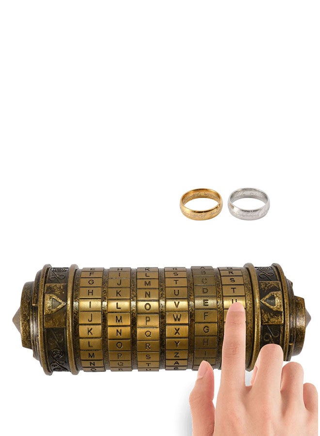 Generic - Cylinder Da Vinci Code Alphabet Lock Gold 20X6X8kg - Image 1