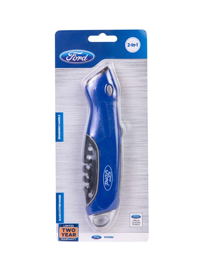 Ford Utility Knife Cutter With Chrome Plate Surface Blue/Black - Image 1