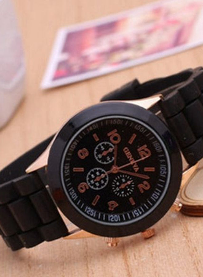 Geneva women Rubber Lovely Candy Colour Chronograph Watch 8873 - Image 2