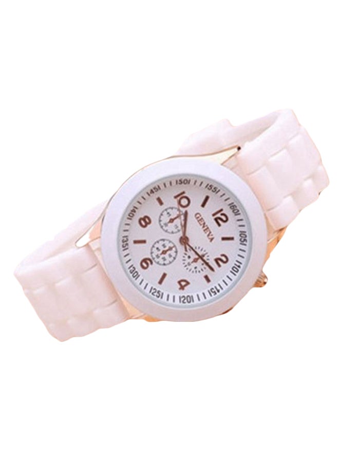 Geneva women Rubber Lovely Candy Colour Chronograph Watch 8874 - Image 1