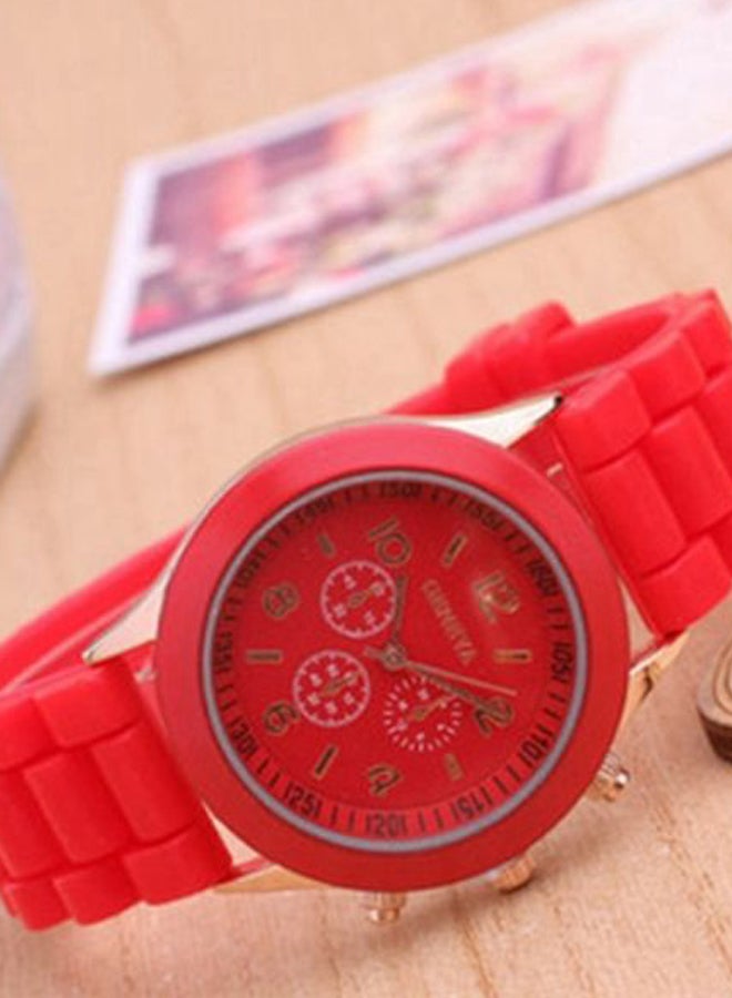 Geneva Women's Rubber Lovely Candy Colour Chronograph Watch 8875 - Image 2