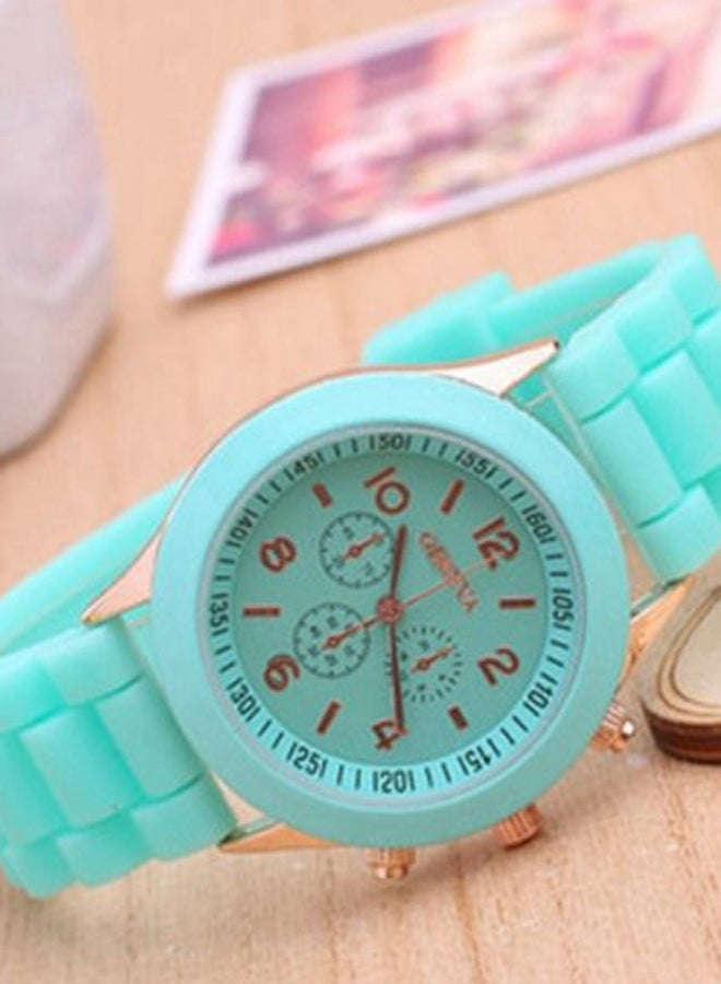 Geneva women Rubber Lovely Candy Colour Chronograph Watch 8885 - Image 2