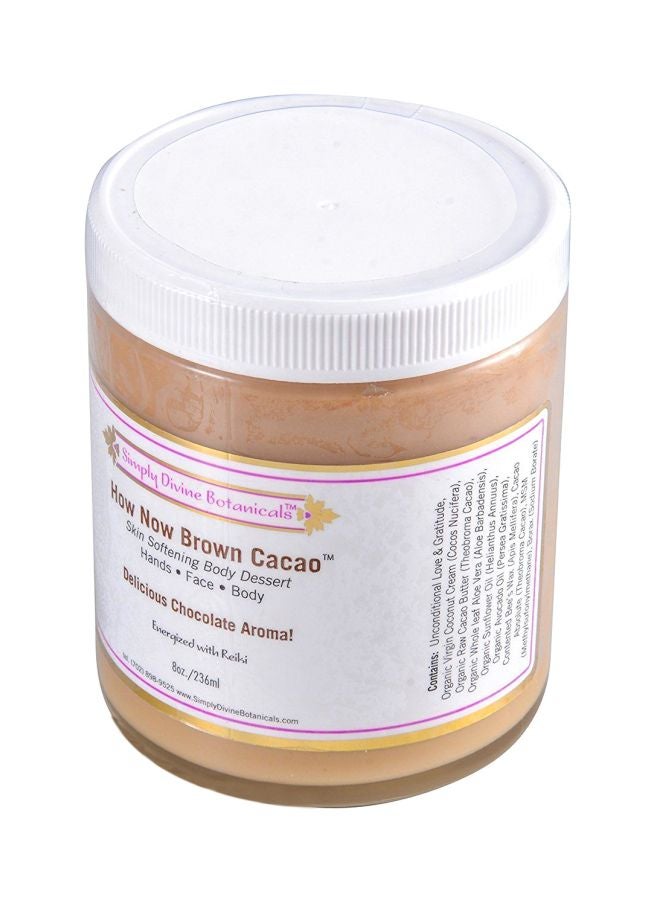 Simply Divine Botanicals How Now Cacao Skin Softening Body Dessert Brown 236ml - Image 1