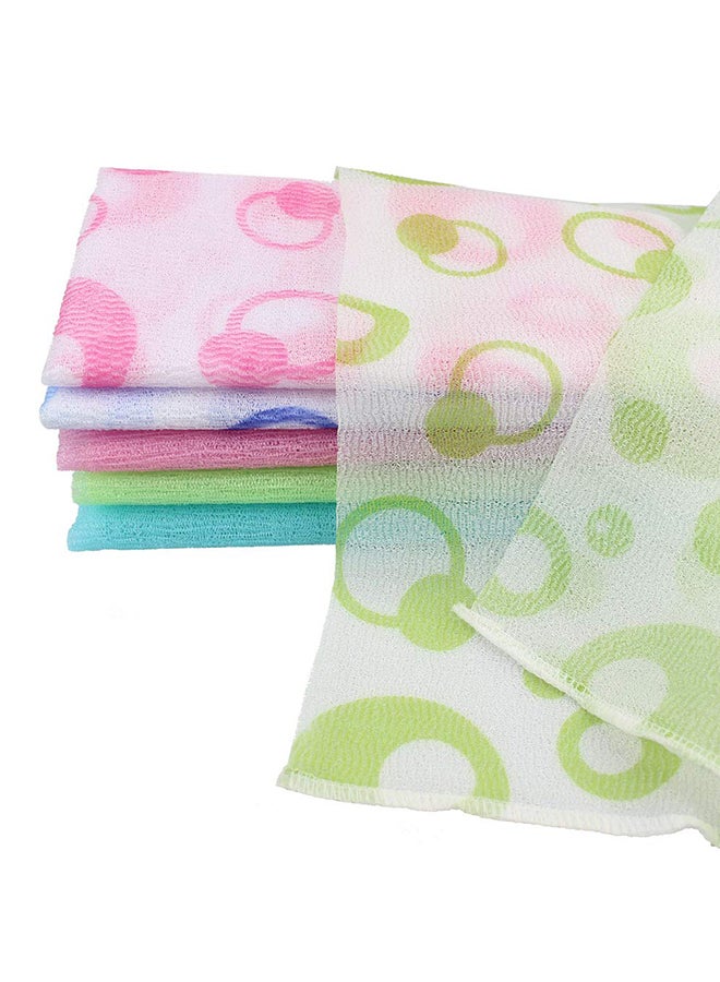 Meetory 6-Piece Exfoliating Nylon Bath Cloth Towel Multicolour - Image 2