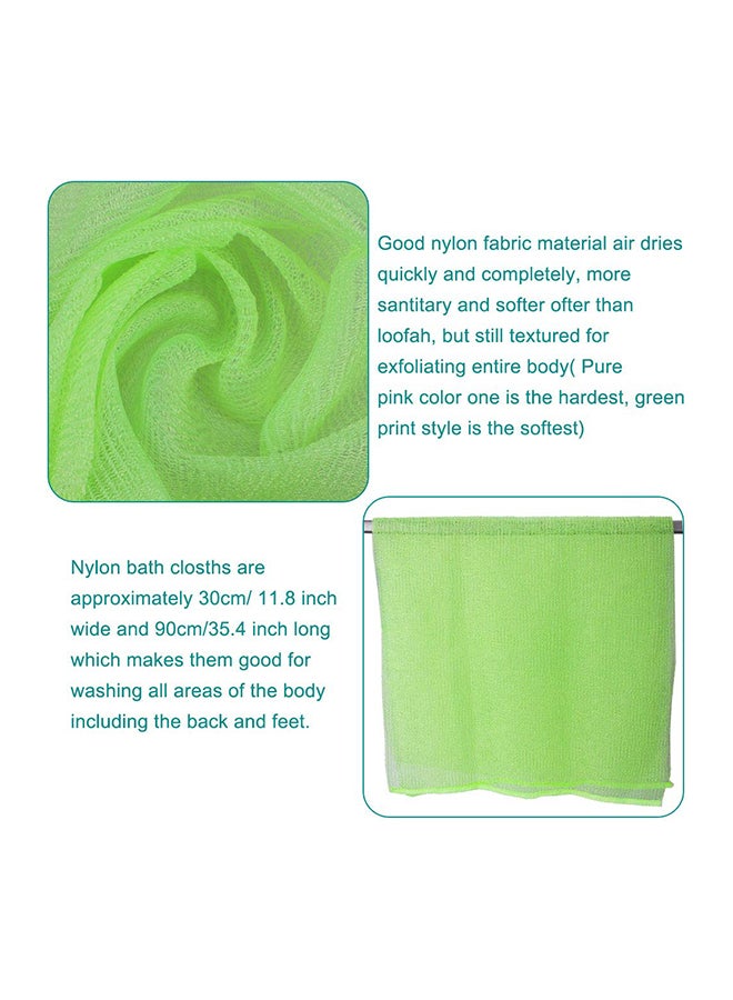 Meetory 6-Piece Exfoliating Nylon Bath Cloth Towel Multicolour - Image 3