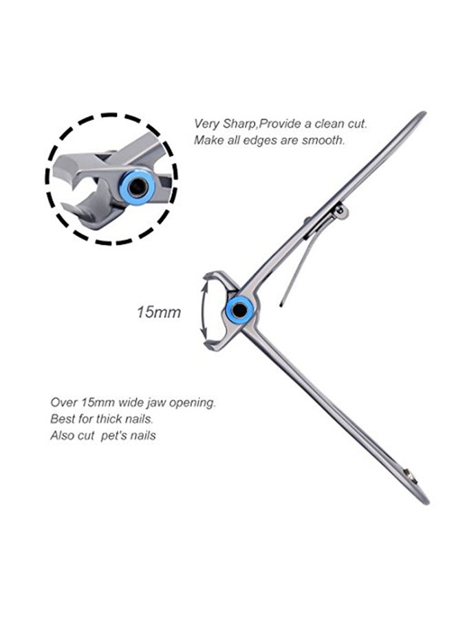 SZQHT 2-Piece Extra Wide Jaw Opening Nail Clipper Grey 2.8X0.98X2.9inch - Image 3