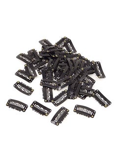 HONBAY 50-Piece U-Shape Snap Clips Black 