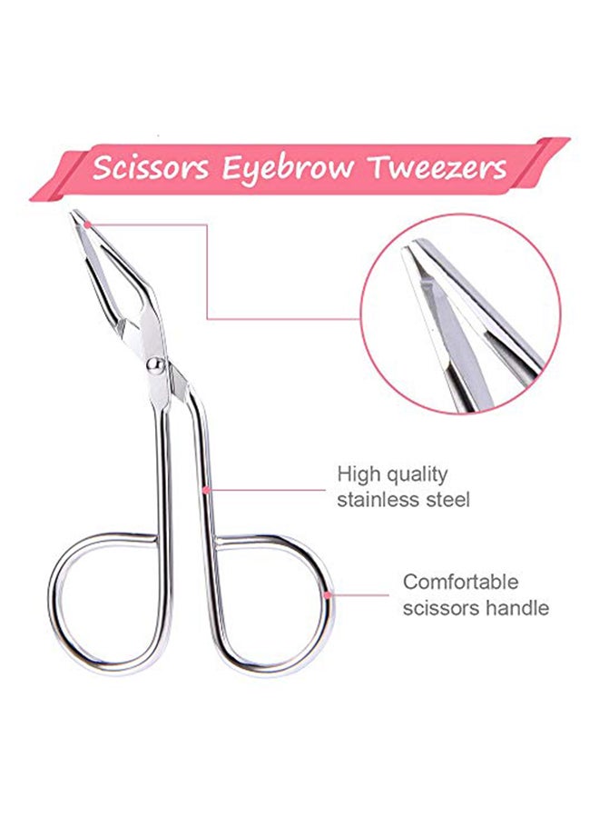 Mosuch Stainless Steel Eyebrow Tweezers Silver - Image 2