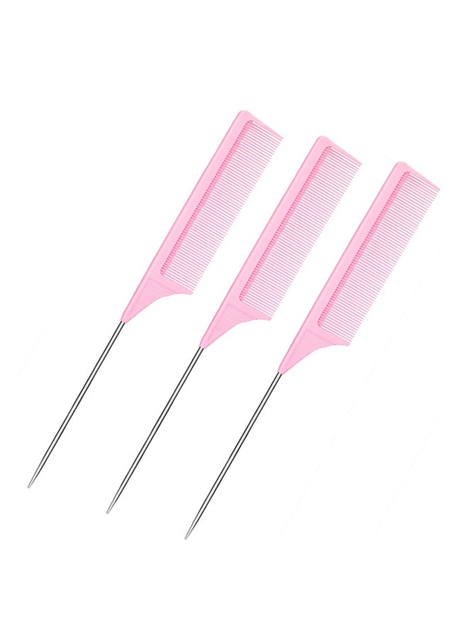 Pack Of 3 Rat Tail Comb Pink - v1571918913/N30483675A_1