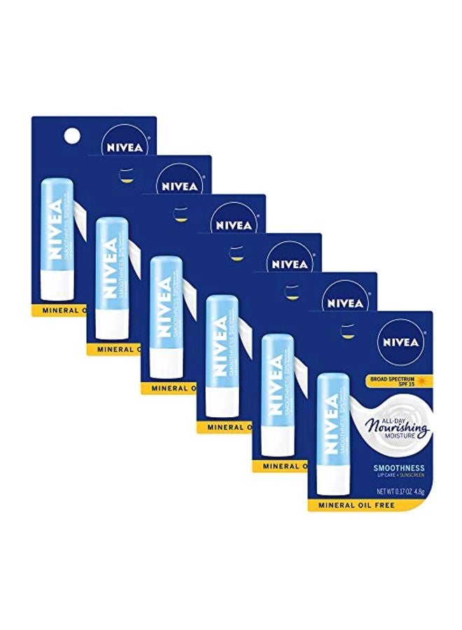 نيفيا مجموعة مرطب للعناية بالشفاه مع عامل حماية من الشمس 15مكونة من 6 قطع 6x4.8جرام - Image 1