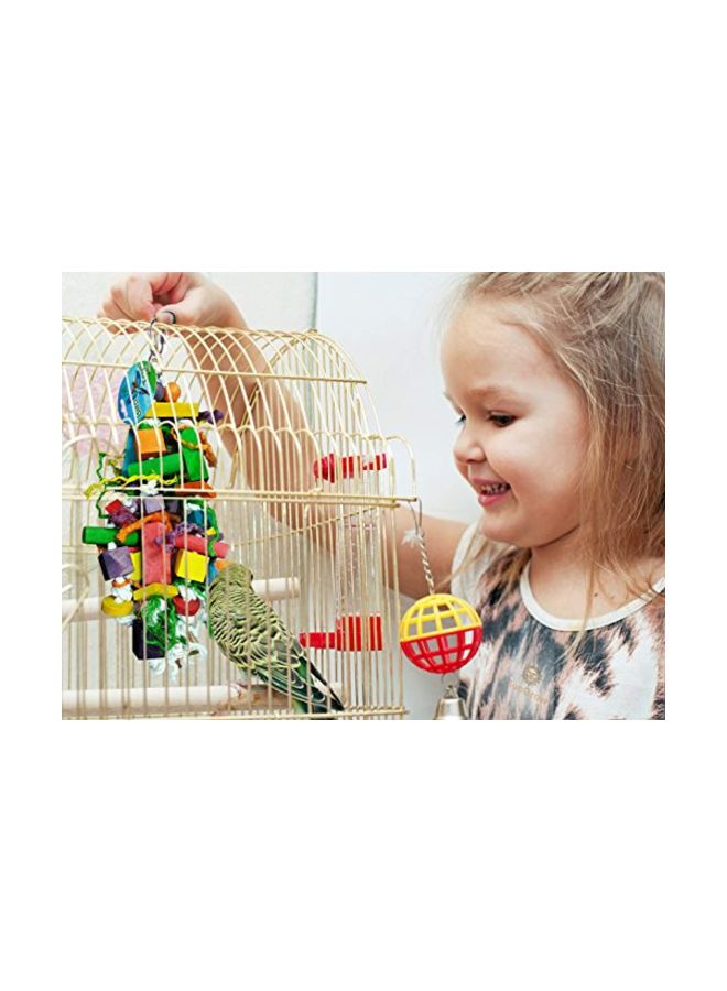SunGrow Parrot Chewing Toy Green/Orange/Yellow - Image 3