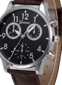 Geneva men Round Shape Chronograph Watch 738  - Image 2