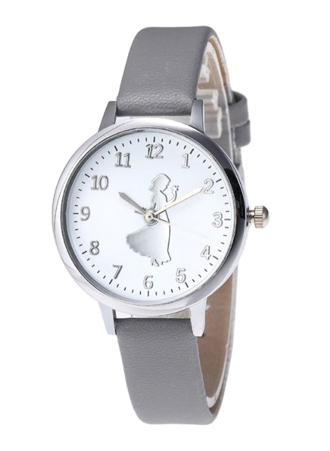 ساعة يد بعقارب وقرص مستدير وطبعة امرأة طراز 4414 للنساء - Image 1