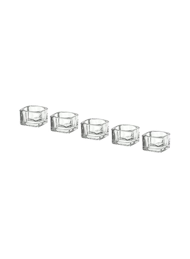 Generic 5-Piece Tealight Holder Set Clear 5x5cm 