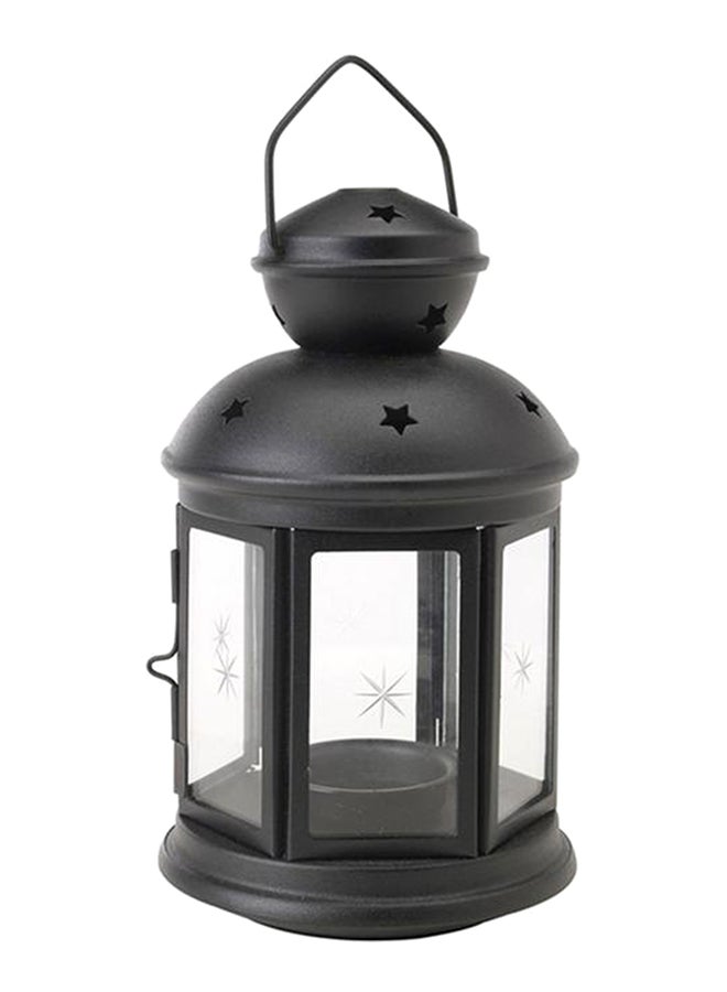 فانوس رمضان بشمعة أسود 21سم 