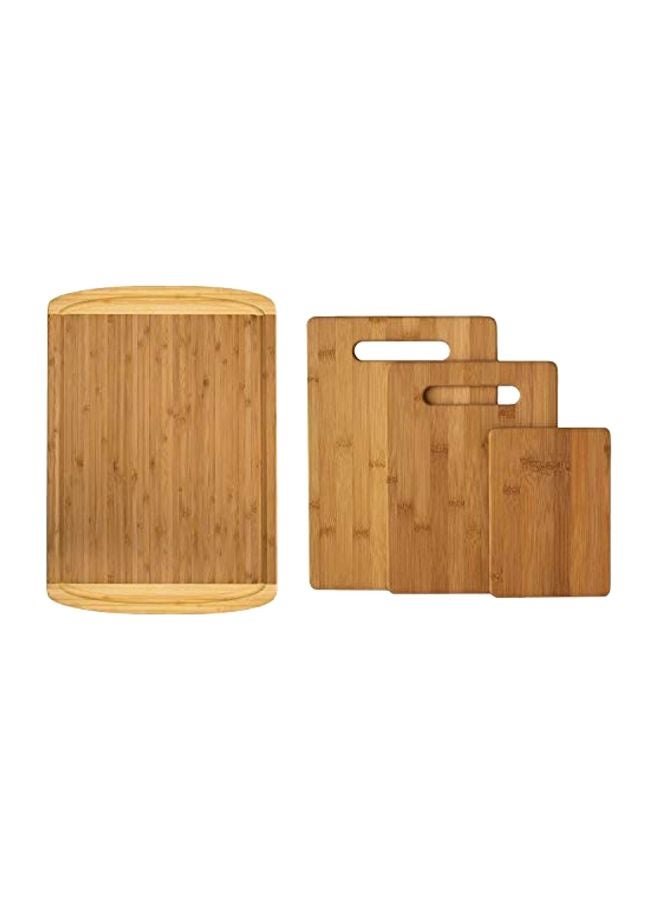 Bambusi 4-Piece Cutting Board Set Brown  - Image 1