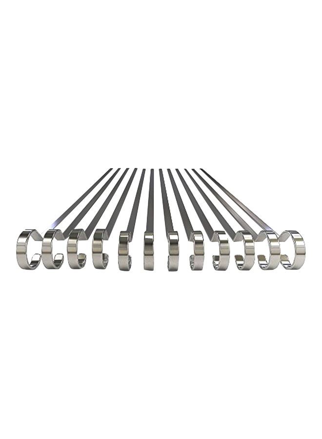 MASTER COOK 12-Piece Stainless Steel BBQ Set Silver - Image 1