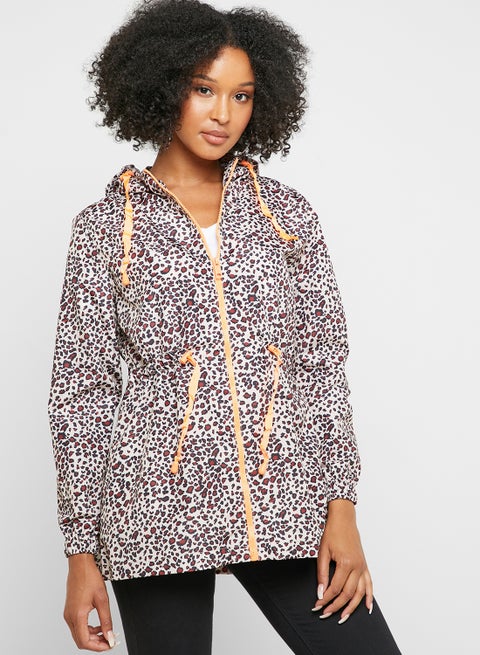 Leopard Print Shower Proof Jacket Multicolour