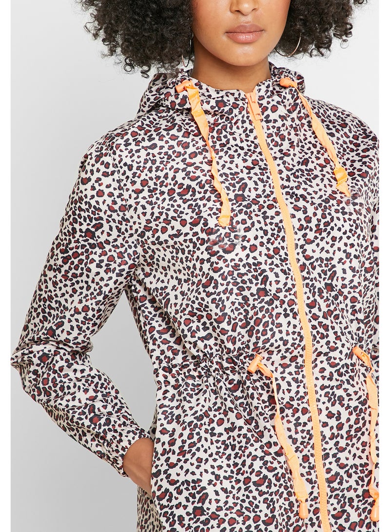 Leopard Print Shower Proof Jacket Multicolour