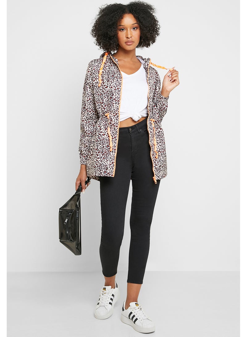Leopard Print Shower Proof Jacket Multicolour