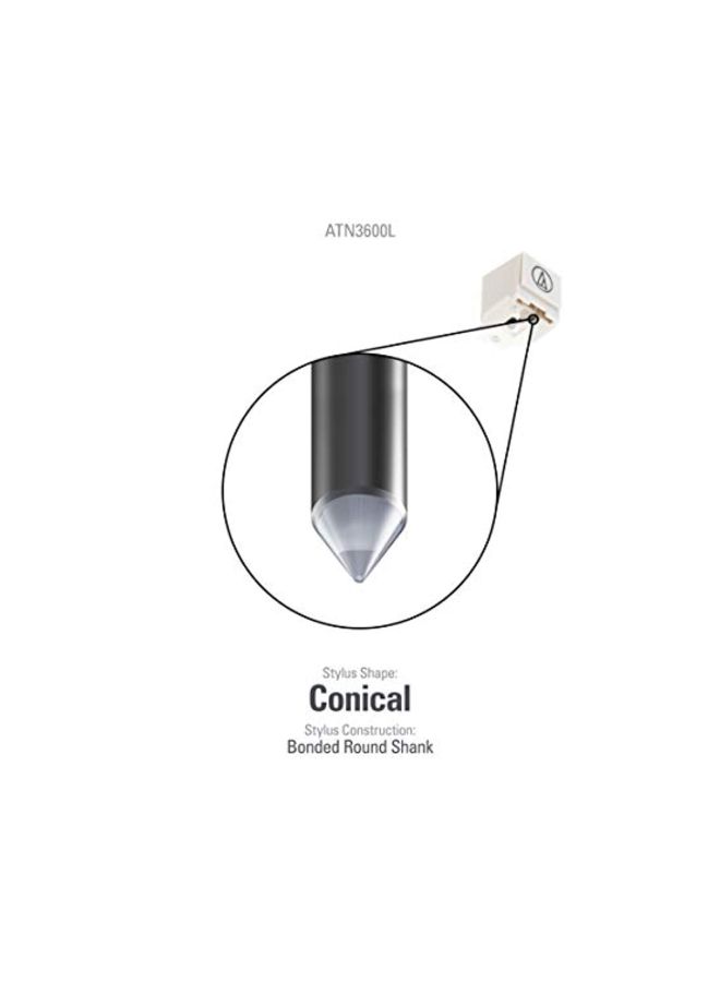audio-technica Replacement Stylus For AT-LP60 Turntable ATN3600L White/Black  - Image 2