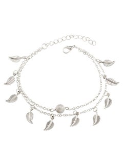 Double Layer Leaf Shape Chain Anklet