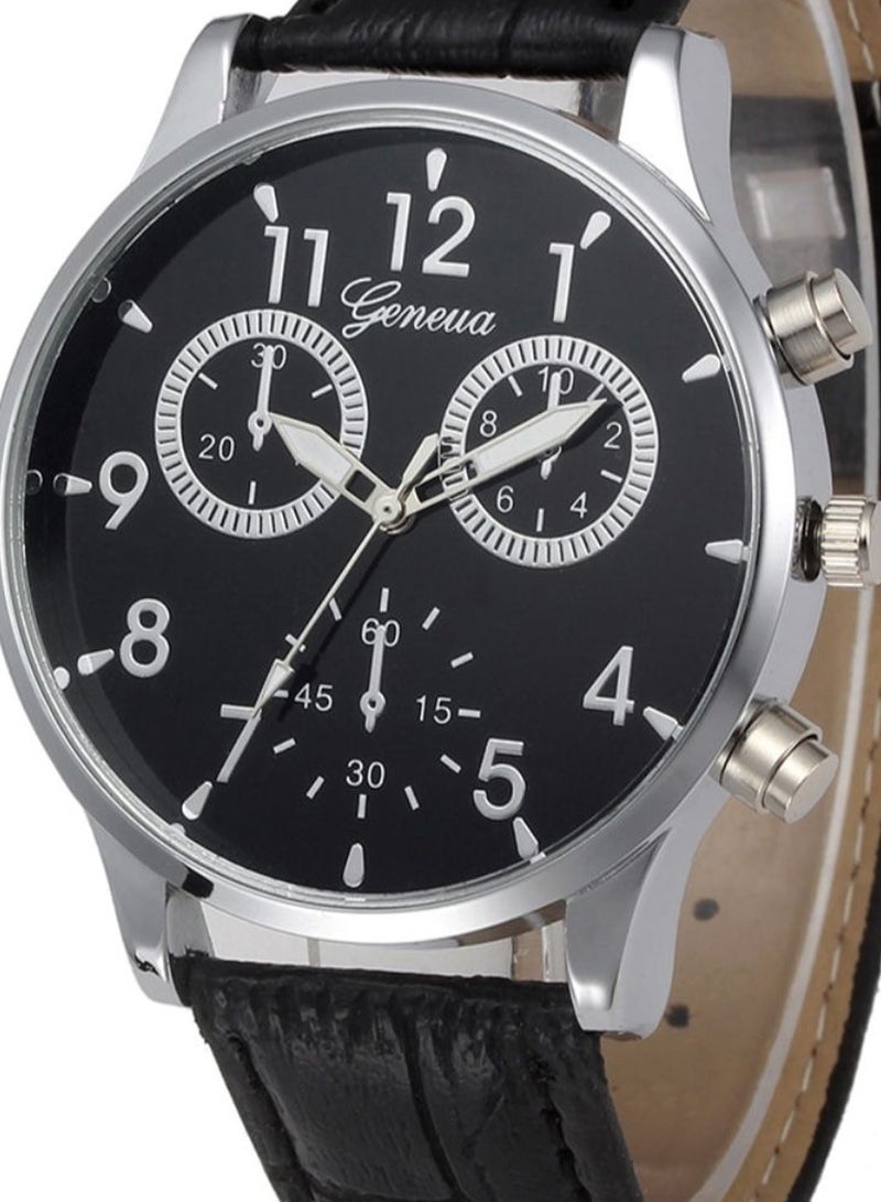 Geneva - men Round Shape Analog Watch 741 - Image 1