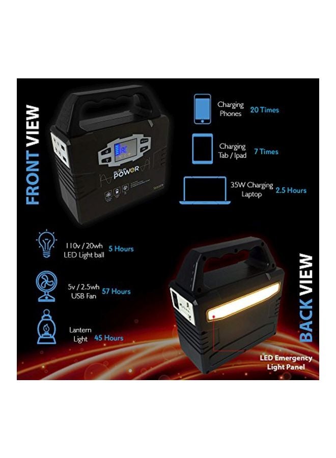 SereneLife - Portable Plug In Power Generator Black/Grey - Image 1