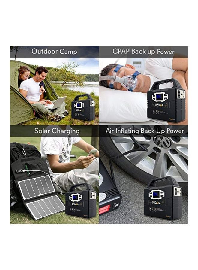 SereneLife - Portable Plug In Power Generator Black/Grey - Image 1