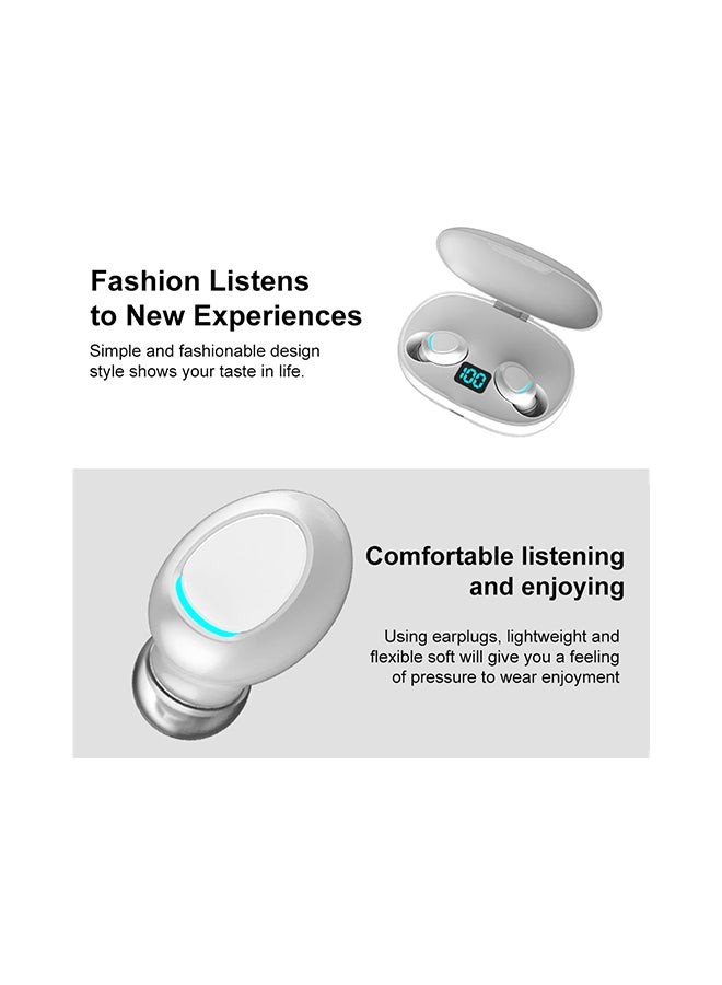 Wireless Earphones With Mic And Charging Case White - Image 5