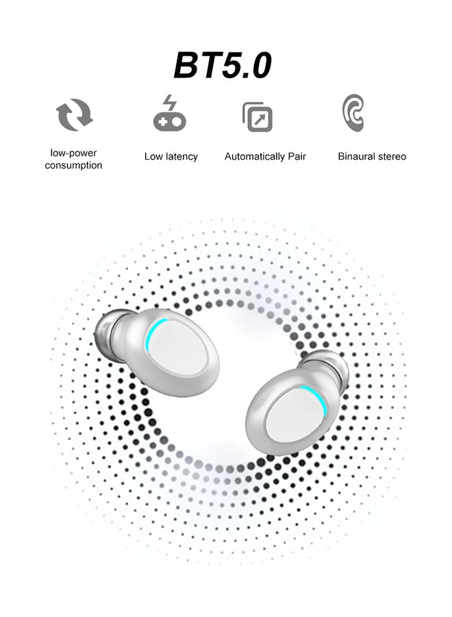 Wireless Earphones With Mic And Charging Case White - Image 4