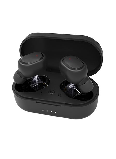 Wireless On-Ear Headphones With Mic And Charging Case Black