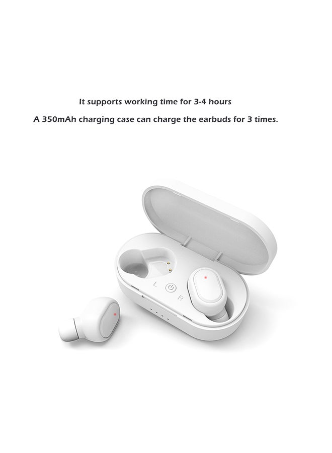 Wireless On-Ear Headphones With Mic And Charging Case Black