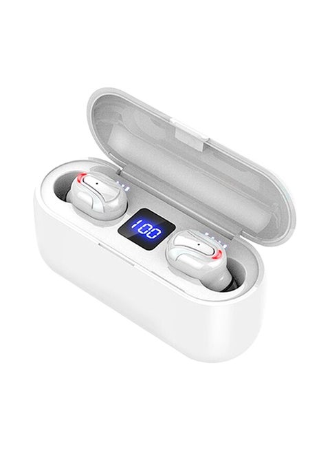 Wireless Bluetooth Earphones With Charging Box And Mic White