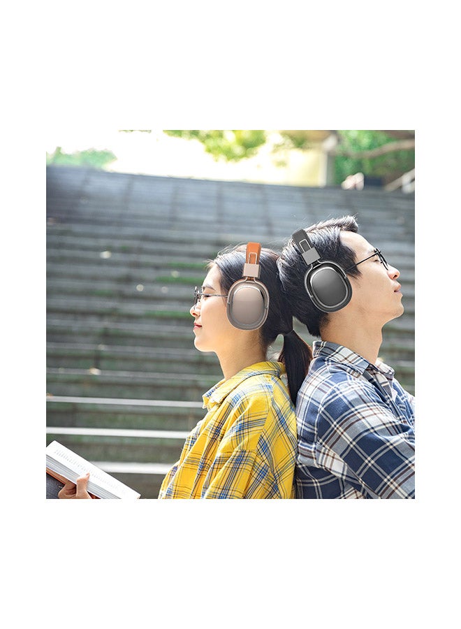 Wireless Over-Ear Headphones with Microphone Volume Control Game Brown - Image 4