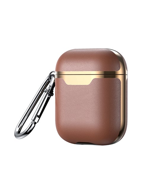 Protective Case Cover Cases for Air Pods With Climbing Hook Brown