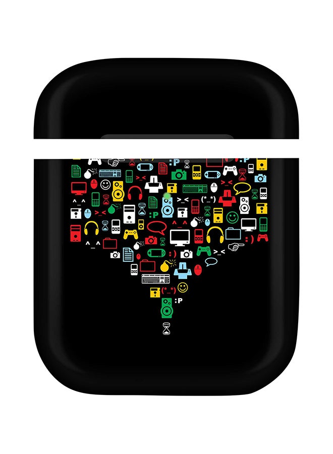 ستايلايزد غطاء حماية بتصميم مناسب لآيربودز أسود