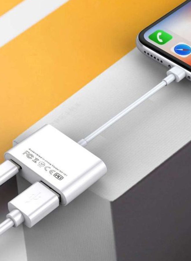 Generic - USB And Camera To Lightning Adapter White - Image 1
