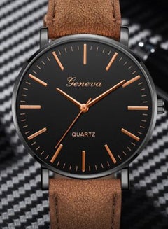 Geneva men Leather Brief Style Analog Watch 1191  - Image 2