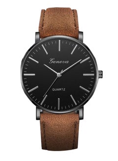 Geneva men Leather Brief Style Analog Watch 1192  - Image 1