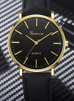 Geneva men Leather Brief Style Analog Watch 936  - Image 2