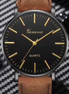 Geneva men Leather Brief Style Analog Watch 1192  - Image 2