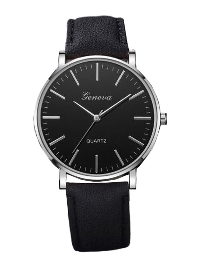 Geneva Men's Leather Brief Style Analog Watch 939 - Image 1