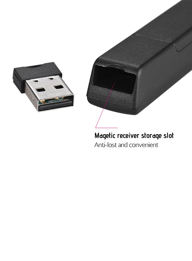 فيزين قلم قلاب لاسلكي للتحكم عن بعد بالعروض التقديمية باوربوينت مزود بمنفذ USB أسود  - Image 3