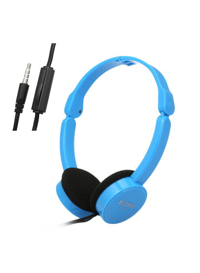 T-111 Wired Over-Ear Foldable Headphones With Mic Blue - v1571926534/N31079303A_4